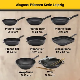 Krüger Leipzig Pfannen-Set 3-tlg. 20 cm + 24 cm + 28 cm