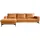 KAWOLA Eckcouch Leder 3-Sitzer Braun