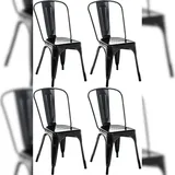 CLP 4er Set Stühle Benedikt schwarz