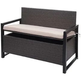 Proregal Truhenbank 87 x 117 x 57 cm Grau