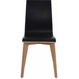 Stuhl in Schwarz Eiche Holzbeine (2er Set)