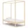 furnicato Himmelbett-Gestell Massivholz Kiefer 100 x 200 cm