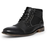 Steve Madden Herren Jotter Springerstiefel, schwarzes Leder, 49 EU - 49 EU