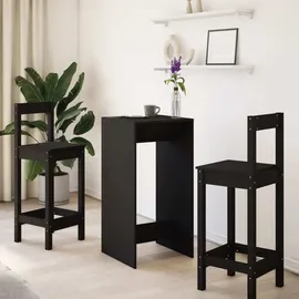vidaXL Bartisch 51 x 50 x 103,5 cm Schwarz