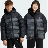 Adidas Synthetic Down Allover Print Jacke Black / Grey Six 128