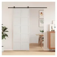 vidaXL Scheunentür Weiß 80x208 cm Massivholz Kiefer