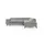S-Style Ecksofa Cord 2-Sitzer Grau
