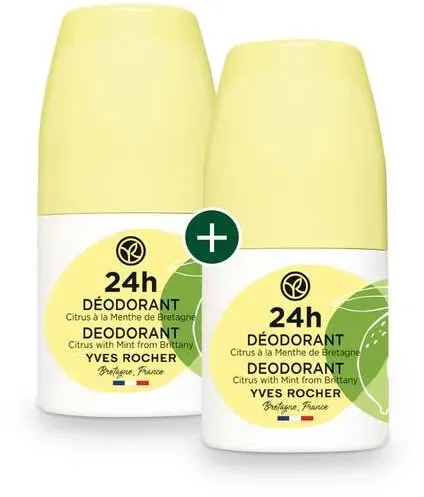 Yves Rocher - 1+1 24h Deodorant Zitrusfrüchte mit Minze aus der Bretagne