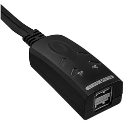 INLINE USB KM-Umschalter, 2 PCs, für Tastatur, Maus und Maus-Transfer