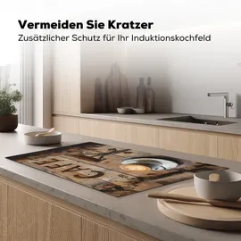 onlywow Herdabdeckplatte 90x52 cm Schwarz