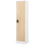 Jan Nowak Aktenschrank Metall Büroschrank abschließbar 45 cm ALEX 4 Böden Stahl schmal (Stahl 0,6 mm Wandmontage möglich PZH-zertifiziert 185 cm) Aktenschrank Schloss 2 Schlüssel platzsparend 9 Farben robust braun
