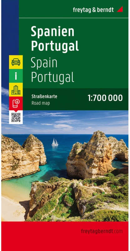 Spanien - Portugal, Strassenkarte 1:700.000, Freytag & Berndt. Spain, Portugal. España, Portugal. Espagne, Portugal. Spagna, Portugal, Karte (im Sinne