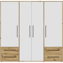 Forte Drehtürenschrank Mokkaris 205,9 x 200,1 x 58,8 cm Beige