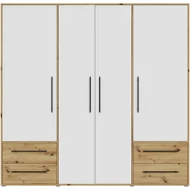 Forte Drehtürenschrank Mokkaris 205,9 x 200,1 x 58,8 cm Beige