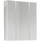 trendteam smart living - Monte - Spiegelschrank - Weiß - zeitloser Spiegelschrank 3-türig - (BxHxT) 60 x 74 x 18 cm - Badschrank mit 9 Fächern und 6 verstellbaren Einlegeböden