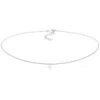 Elli Choker mit Anhänger Mondstein Rund Silber