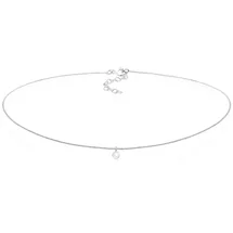 Elli Choker mit Anhänger Mondstein Rund Silber