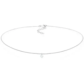Elli Choker mit Anhänger Mondstein Rund Silber