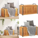 Vidaxl - Gartenbox 85x45x45/53 cm Massivholz Akazie und Stahl - Holz Gartenbox - Akzient Box - Outdoor Möbel - Gartendekoration - Lagerschrank - Home