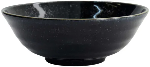 Tokyo Design Original japanische Porzellan Ramen Schale KUROMOKU, schwarz, 1 l