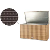 dynamic24 Auflagenbox, Polyrattan Gartentruhe 115x60x60cm Box braun