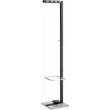 Alco Kleiderständer 2877-11 schwarz Metall 10 Haken 36,0 x 178,0 cm
