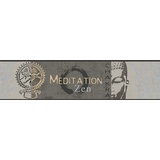 A.S. Création Bordüre Cocktail Borte Meditation Zen Wellness 5,00 m x 0,13 m braun grau metallic Made in Germany 943141 94314-1