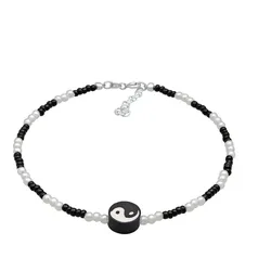 Elli Yin Yang Glasperlen synth. Perlen 925 Silber 22 Damen 