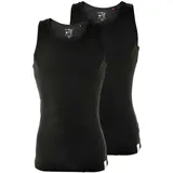 Mustang Herren Unterhemd, Vorteilspack, Tanktop, Doppelripp, True Denim, S-XXL Schwarz L Pack