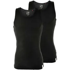 Mustang Herren Unterhemd, Vorteilspack, Tanktop, Doppelripp, True Denim, S-XXL Schwarz L Pack