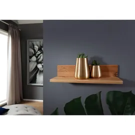 Massivmoebel24 Wandregal 49 x 20 x 12 cm Braun
