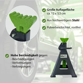 Trutzholm Unterstellbock Stahl 490-750 mm grün 12 Tonnen