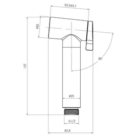 Stilform Design WC/Bidet DUAL Handbrause Massiv Chrom