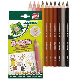 Jolly X-BIG Hautfarben Buntstifte farbsortiert, 10 St.