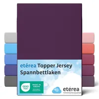 Etérea Jersey Topper Spannbettlaken 180x200 - 200x200 cm Pflaume