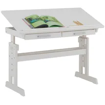 Idimex Kinderschreibtisch Olivia 109 x 130 x 55 cm Kiefer lackiert weiß