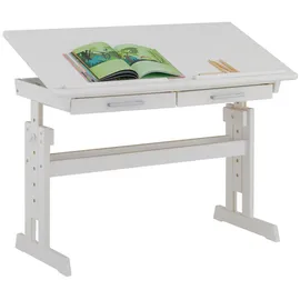 Idimex Kinderschreibtisch Olivia 109 x 130 x 55 cm Kiefer lackiert weiß