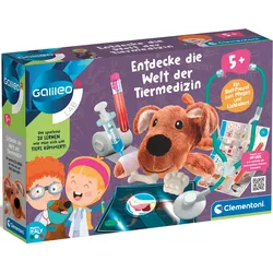 Experimentierkasten CLEMENTONI "Galileo, Entdecke die Welt Tiermedizin", bunt, Experimentierkästen, Kinder, Made in Europe