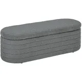 Homcom Sitzbank Polsterbank mit Stauraum, Teddy-Vlies-Optik, Holzbeine, für Schlafzimmer, 116 x 41 x 40,5 cm, Esszimmer, Bänke, Sitzbänke