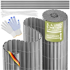 Kesser Balkonverkleidung PVC 120 x 300 cm Hellgrau