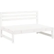 vidaXL Garten-Mittelsofa Holz weiß