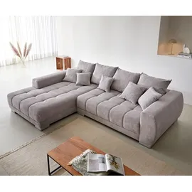 DeLife Eckcouch Cord 300x220 cm Grau