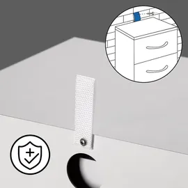 CASARIA Nachttisch Eloise Weiß LED