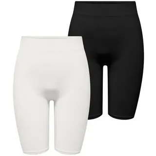 Only Radlerhose ONLVICKY SEAMLESS MIDI SHORTS 2-PACK ACC (Packung, 2er-Pack) schwarz XS