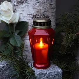 MARELIDA LED Grablicht Serene 15,5 cm rot 10 St.