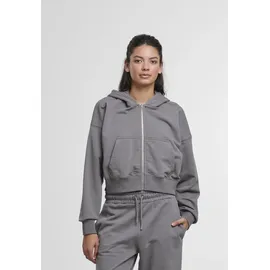 Def Sweatjacke "DEF DEF Zip Hoodie", Damen, Gr. L, steel grau, 80% Baumwolle, 20% Polyester, unifarben, Sweatjacken Sweatjacke