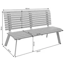 Dehner London 150 x 88 x 64 cm dunkelgrau