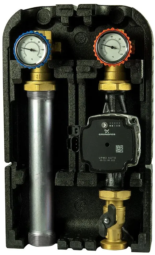 Pumpengruppe DN25 ungemischt mit Grundfos Pumpe