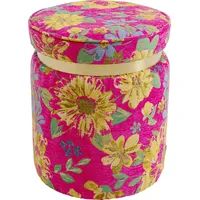 Kare Hocker Flower Fever Polyester 39 x 47 x 39 cm Pink