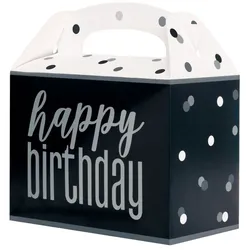 6 Party Boxen schwarz & silber